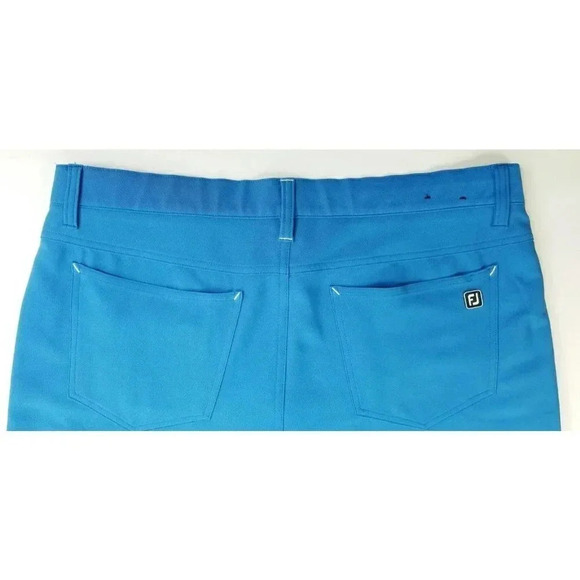 FootJoy Size 34x32 Men Athletic Fit Blue Golf Stretch Pants Back Pocket Logo Tag - Picture 8 of 11